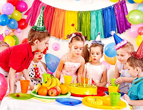 2 Packs Rainbow Ribbon Garland- Handmade Tassel Garland Preassembled 40X12 Inch Banner For Fiesta Decor, Weddings, Bachelorette Parties, Baby Showers, And Birthdays #TOP3