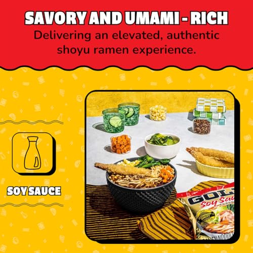 Image of Maruchan Gold Ramen Noodle Soup, Soy Sauce Flavor - Restaurant Quality Japanese-Style Instant Noodles, Quick & Easy Meal - 3.79 Oz. (5 Pack)