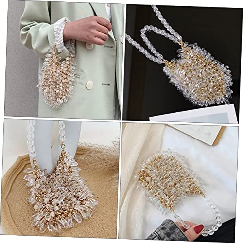 Bolso Tote con cadena de perlas para niñas miniatura 4