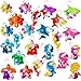 Bulk 25 Packs Ocean Animal Fidget Mini pop Keychain Rainbow Sensory Push Toy for Friend Birthday Summer Party Favors and Holiday Children Kids Students Small Prize Gift