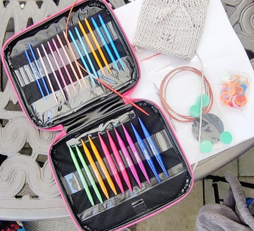 Weabetfu WEABETFU-2 60Pcs Interchangeable Circular Knitting Needles Set thumb #6