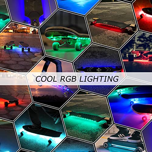 Dancra Scooter Lights For Night Riding Led Skateboard Lights，2×2.62Ft Cool Rgb Lighting Options Strip Light Battery Powered - Safety Lights For Sports Equipment #TOP5
