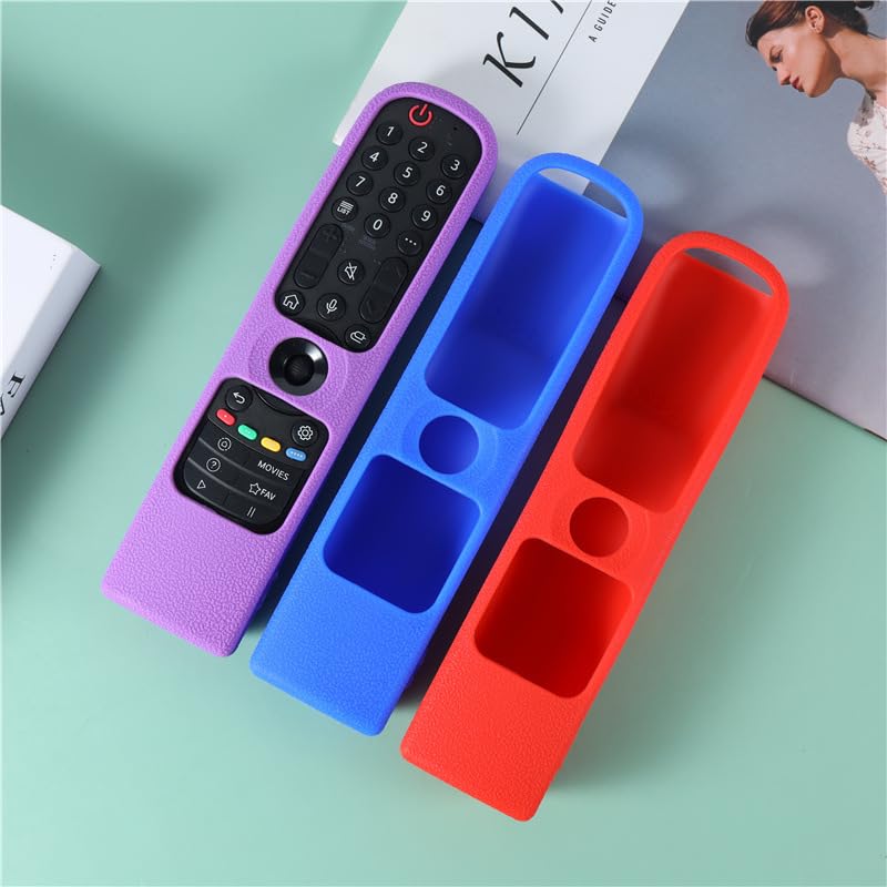 Silicone Remote Protective Case Compatible with LG MR24GA MR23GA MR22GA MR22GN MR21GA MR21GC OLED QNED Smart TV,Remote Cover for LG Smart TV 2021-2024 Magic Remote Control (Glow Green) - Image 4