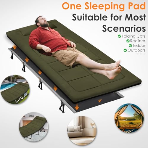 COLMERD Foldable Mattress 80x36 Inches Portable Sleeping Pad Foam Camping Mattress with Waterproof Anti-Slip Bottom Easy to Carry for Tent Guest Camping Cot Easy to Store Outdoor Indoor