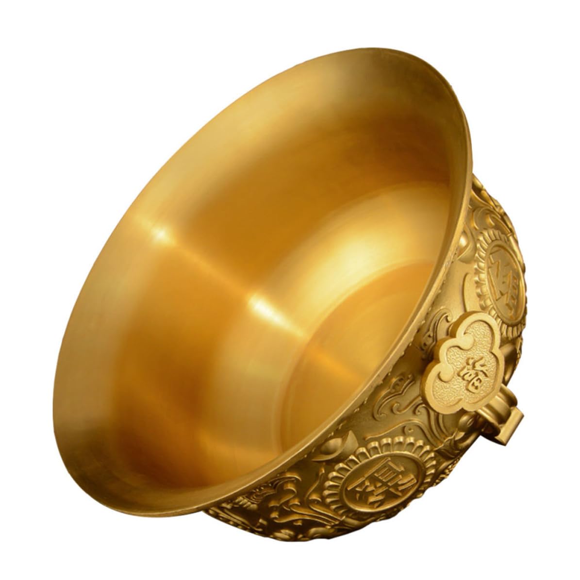 Bol de fortune chinois en cuivre doré Alipis pour décoration de table