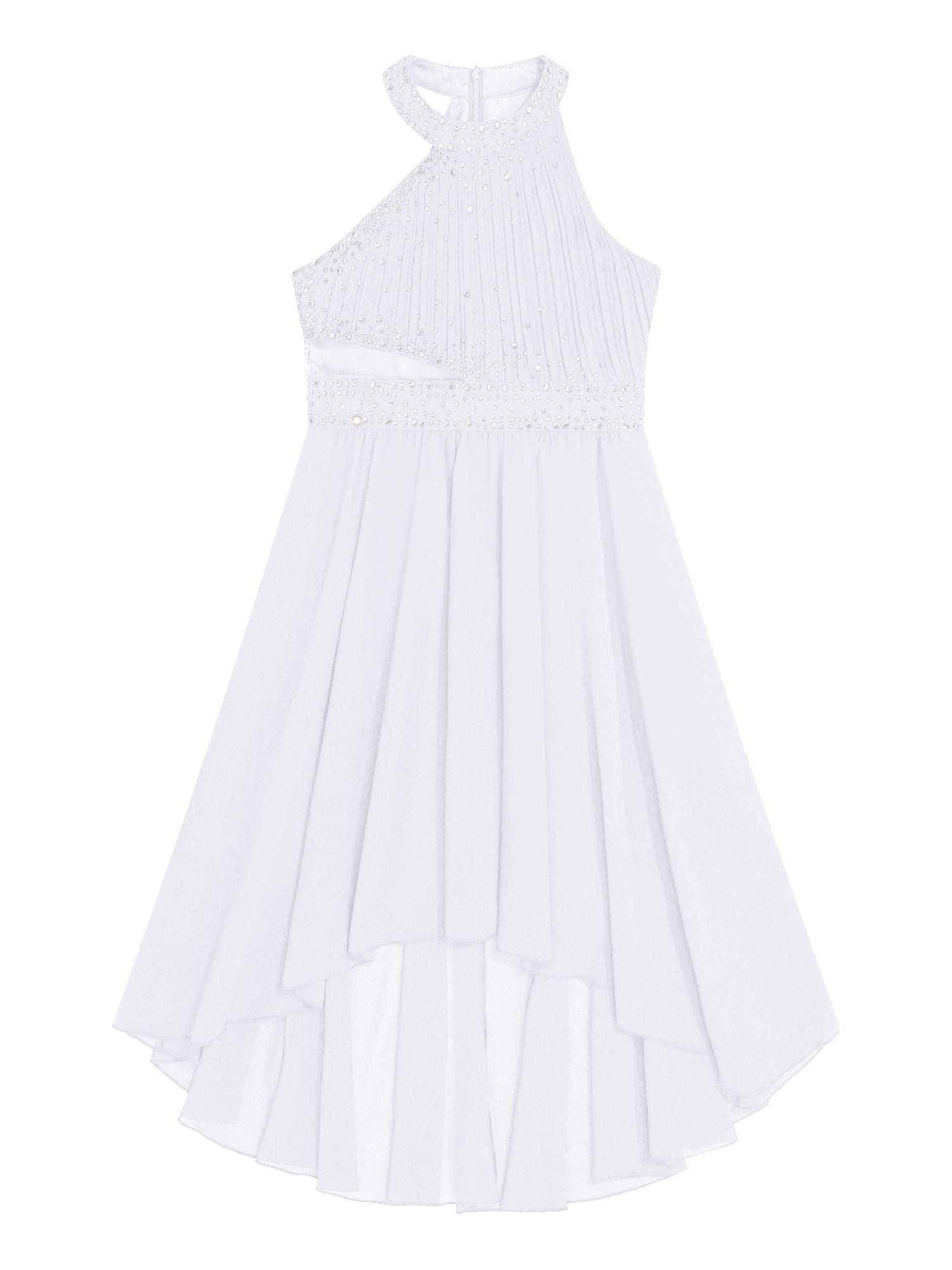 Alvivi Enfant Filles Robe De Mariage Demoiselle d'honneur Robe De Soirée Cérémonie Baptême Mousseline Robes De Baptême Communion Anniversaire 5-16 Ans