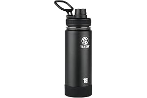 Takeya Actives 17 oz Vacuum Insulated Stainless Steel Water Bottle with Spout Lid