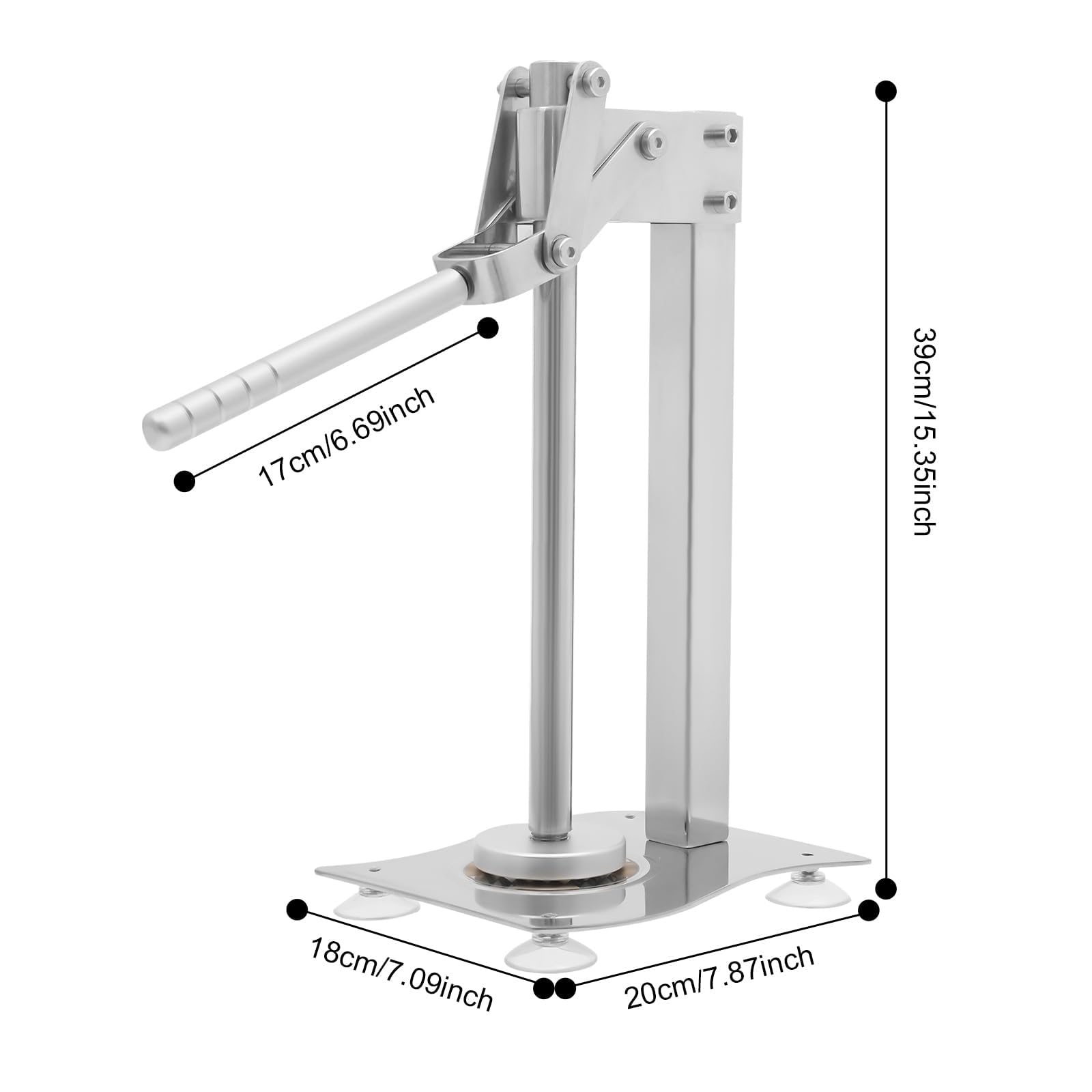 Exprimidor manual de frutas y triturador de nueces, exprimidor de cítricos de acero inoxidable y molinillo para uso en escritorio