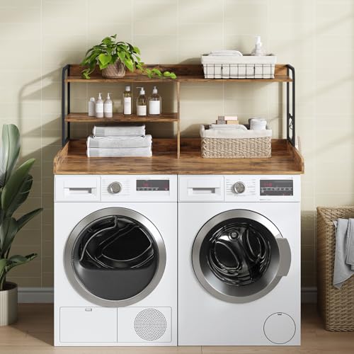 HavenlyYouth Washer and Dryer Countertop with Shelves