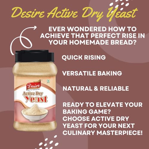 Image of Desire Baker's Active Dry Yeast 700g | Instant Dry Yeast for Baking Bread, Pizza Dough, Cakes & More