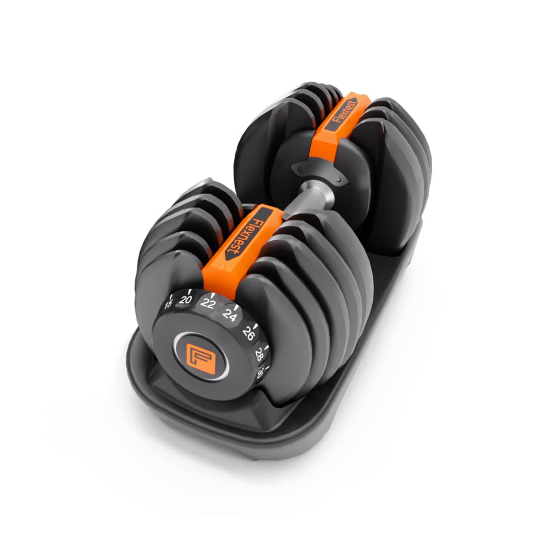 Flexnest Adjustable Dumbbells, Designed-in-Germany, Easy Weight Adjustment, For Home Workout, Gym Exercise Set For Men & Women (Black, 40Kgs, Set of 1) (B09T3F2B39) Amazon Price History, Amazon Price Tracker