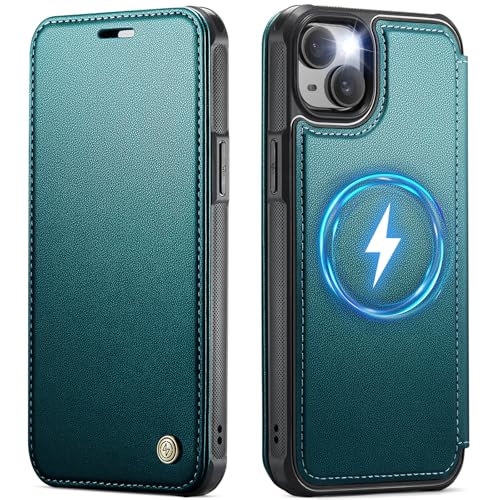 PlusnapX for iPhone 15 Slim Wallet Case Compatible with Magsafe, Blue Green by PlusnapX - Used condition - US$18.16