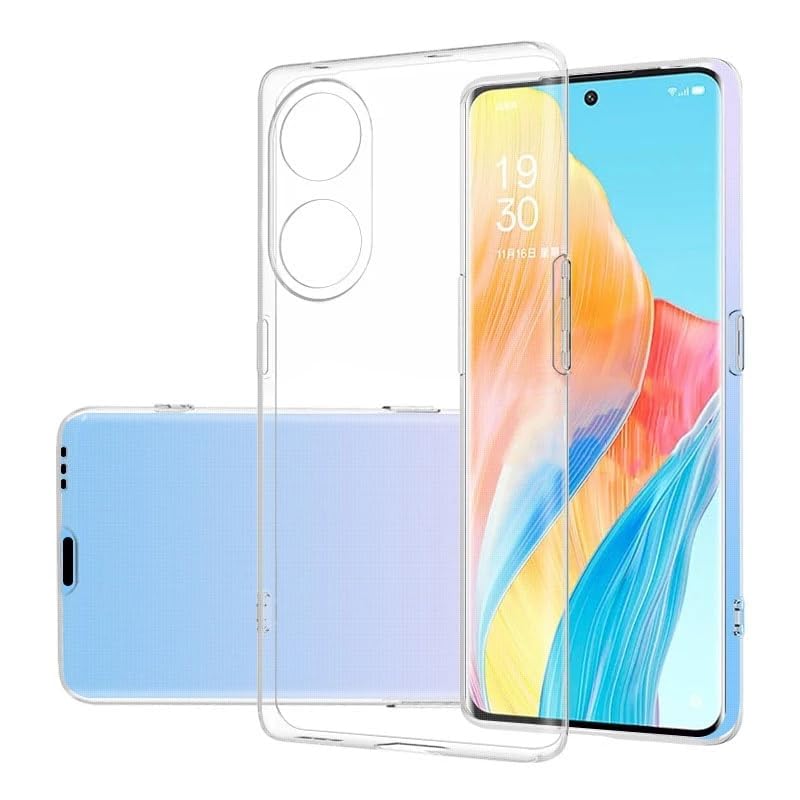 Image of COVERBLACK Soft Rubber Silicon Clear Back Cover Compatible Model for Oppo A60 5G - Transparent