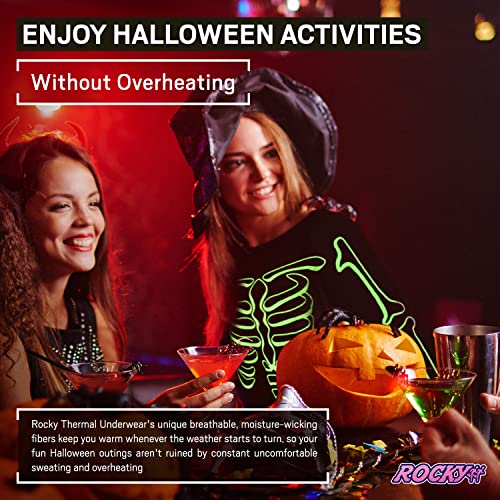 Rocky Skeleton Thermal Underwear (Glow In The Dark) Halloween Girls, Boys, Mens, Womens Scary Warm Pajamas4