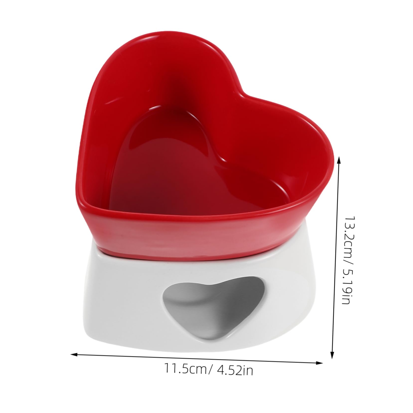 MAGICLULU 1 Set Chocolate Melting Pot: Heart Shape Butter Warmer for Desserts Cheese Milk Chocolate - Small Ceramic Fondue Pot and Forks for Party and Family Gatherings