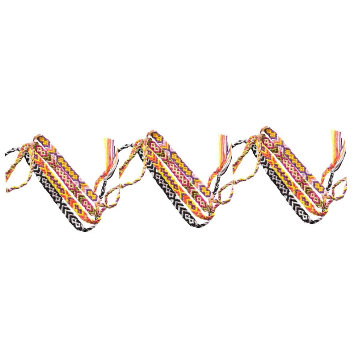 CALLARON 24 Piezas Pulsera Tejida Colorida Pulseras Tejidas Pulseras Trenzadas Hechas A Mano Pulsera Tejida Étnica Pulseras De Hilo Joyería Manual