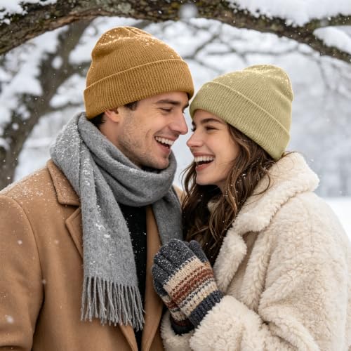 Image of ZOORON Beanie for Men Women Slouchy Winter Beanie Hats Cuffed Skull Caps