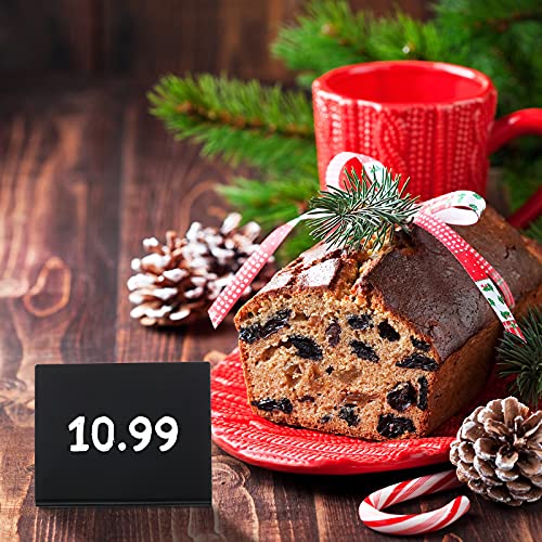 Outus 12 Pieces Mini Chalkboard Table Tent Sign Chalkboard Buffet Tags Chalkboard Food Label Sign With 2 Pieces Erasable Chalk Marker For Weddings Birthday Parties Food Table Tents (Black) #TOP4