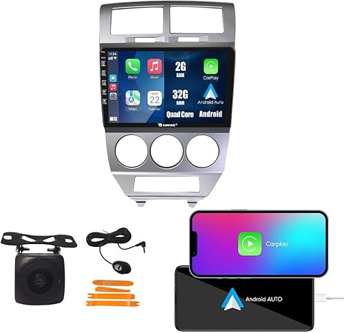 Kunfine Coche CarPlay Android Navegación Automática Estéreo GPS Radio Reverse Cámara Pantalla 10 "IPS Pantalla Táctil Headunit Tablet Pad Media disponible en Yaxa Colombia