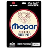 Mopar Adhesive Vinyl Decal - Classic Mopar Sticker for Car, Window, Water Bottle or Laptop