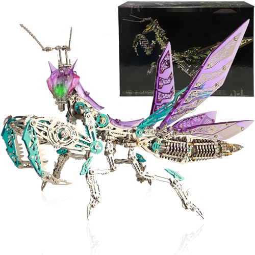 YUEZUDPO 3D Metal Puzzle, 1000 Pieces DIY Mechanical Building Kit for Adults, Difficult Model Kit for Men Women Birthday Christmas (Purple)