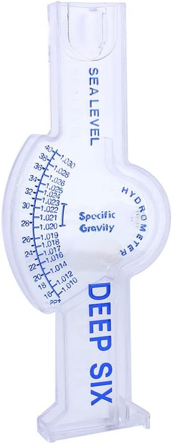 Zerodis Salinity Tester, Accurate Automatic Hydrometer Salt Water Salinity Meter Accurate Sea Hydrometer Aquarium Marine Salinity Meter for Fish Pond Water Saltwater Freshwater