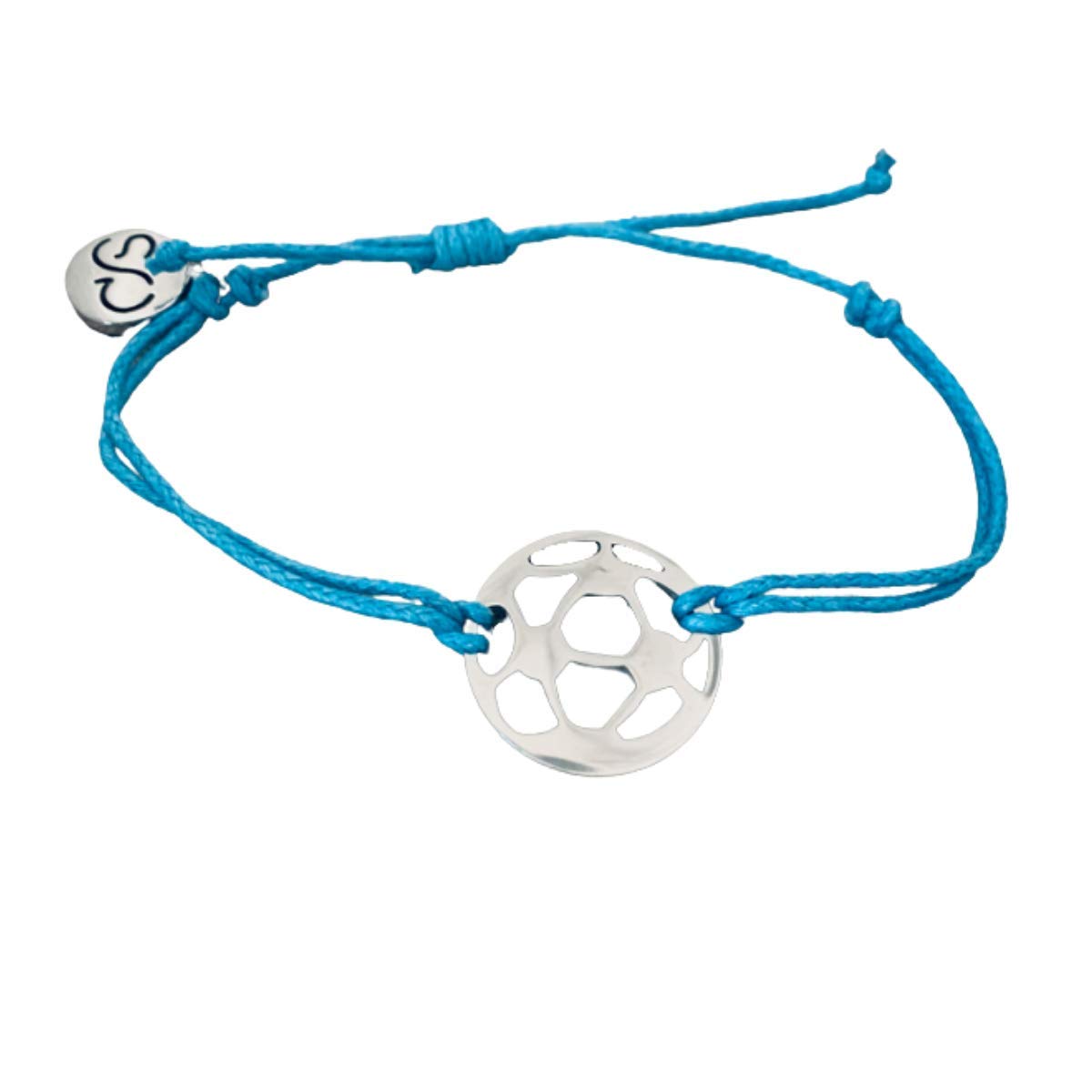 Soccer Bracelet, Soccer Jewelry, Adjustable Stainless Steel Soccer Charm Bracelets - Soccer Gifts (Turquoise)