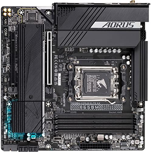 Image of GIGABYTE B650M AORUS Elite AX AMD AM5 mATX Motherboard,Support Ryzen 9000 /8000 /7000 Series,DDR5, 12+2+2 Power Phase,PCIe 5.0 M.2, USB-C 3.2 Gen 2,WIFI6E,2.5GbE,EZ-Latch,Q-Flash,RGB Fusion (Pack of 8)