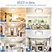 DLLT Flush Mount LED Ceiling Light: 13 Inch 5CCT (3000K-6000K) & Dimmable Ceiling Light Fixtures for Bedroom Hallway - 24W Modern Brushed Nickel Super Bright Kitchen Lighting Fixtures Ceiling
