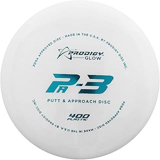 Prodigy Disc 400 Glow PA-3 | Stable Disc Golf Putter | Glow in The Dark Plastic | Great Grip for All Conditions | Perfect Disc Golf Approach Disc | Colors May Vary (170-174g)
