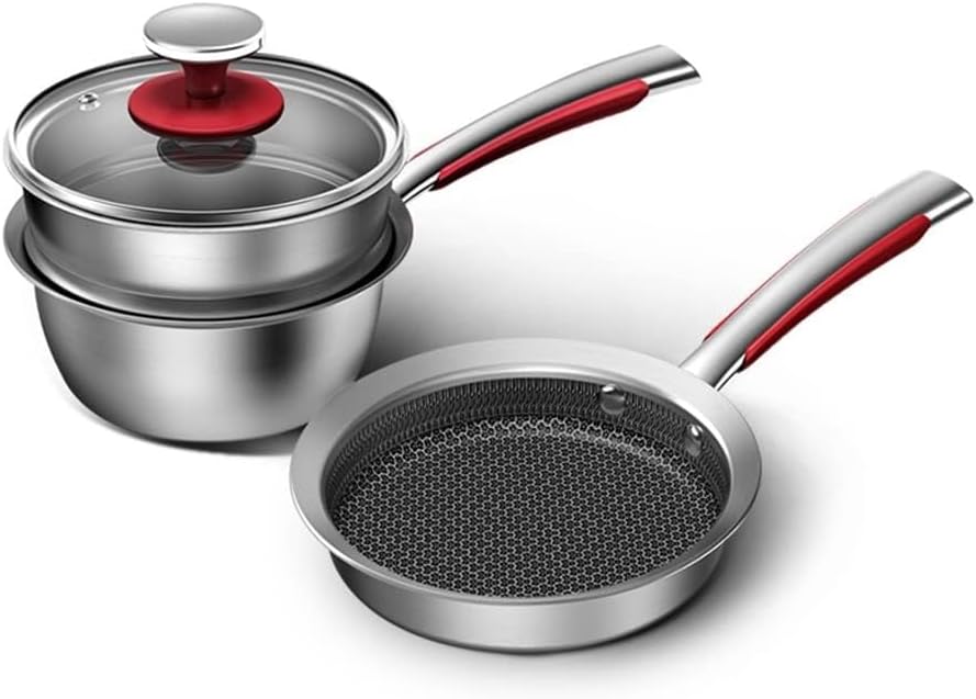 Cookware Cookware Set 16Cm Breakfast Pot for Kitchen Frying Pan Milk Pan Stainless Steel Non Stick Cookware Set
