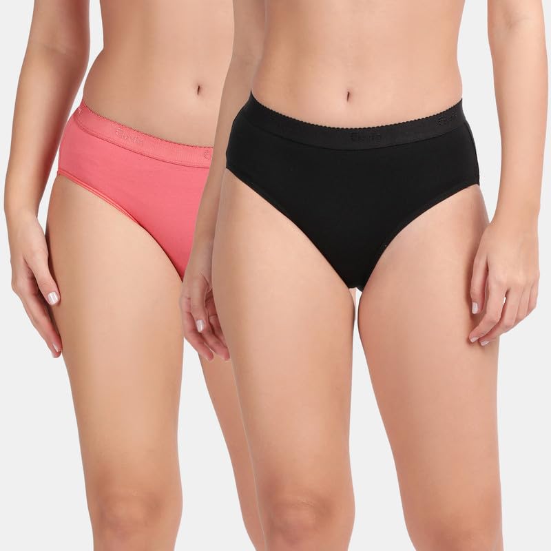 envie 2054 - Medium Rise 3/4th Rear Coverage Hipster for Women's - Multicolor (Pack of 2) - Label Free for All Day Comfort-picture-26