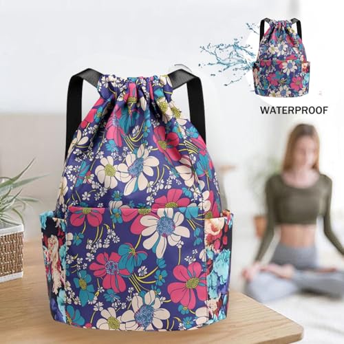 Image of MOCA Drawstring Gym Sports Backpack Lightweight Multipurpose Daypack Travel School College Daily Storage Carry Suitable Men Women Kids Adults Fitness Accessory