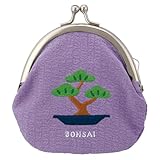 デコレコーポレーション おみやげニッポン 刺繍ガマグチ 盆栽 サイズ：約W8.8 D1 H11 JP-29482