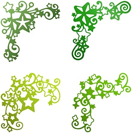 GLOBLELAND 4Pcs Lace Corner Metal Cutting Dies Stencils for Scrapbooking Photo Album Decorative DIY Paper Cards Making Gift, Assorted Sizes
