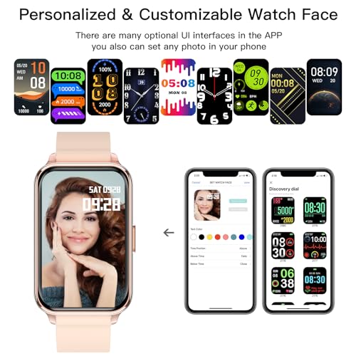 Image of Smart Watch Fitness Tracker Make /Answer Calls for Women Men with Heart Rate Blood Oxygen Sleep Monitor Sports Modes Step Calorie Counter IP68 Waterproof for Android Phones and iPhone