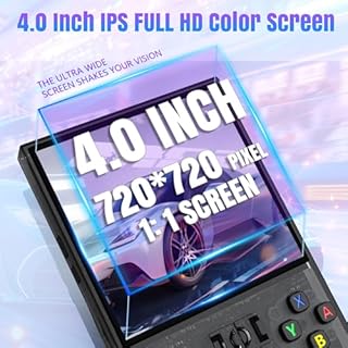 R36MAX Retro Handheld Game Console with Open Source Linux System, 64GB TF Card Built-in 18,000+ Classic Video Games, Portable Gaming Console with 4.0-inch IPS HD Screen & 4000mAh Battery (Black 64GB)
