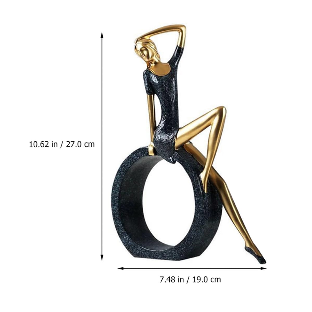 2 Piezas Figura de Niña Literaria Adorno de Resina Circular