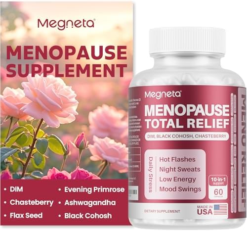 Menopause Supplements for Women, Support Hot Flashes & Night Sweats, with Black Cohosh, DIM & Evening Primrose, Hormonal Balance & Mood Support – 60 Capsules