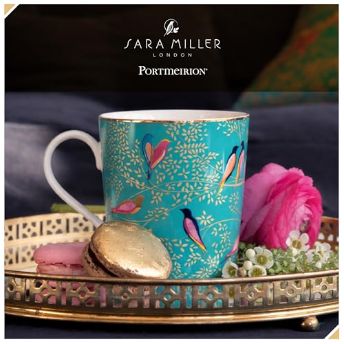 Portmeirion x Sara Miller London Set of 4 Assorted Mugs - Elegant Fine China Tea and Coffee Cups with 22-Carat Gold Detailing, Chelsea Collection, Gift Boxed, A Timeless Blend of Style and Quality - Image 6