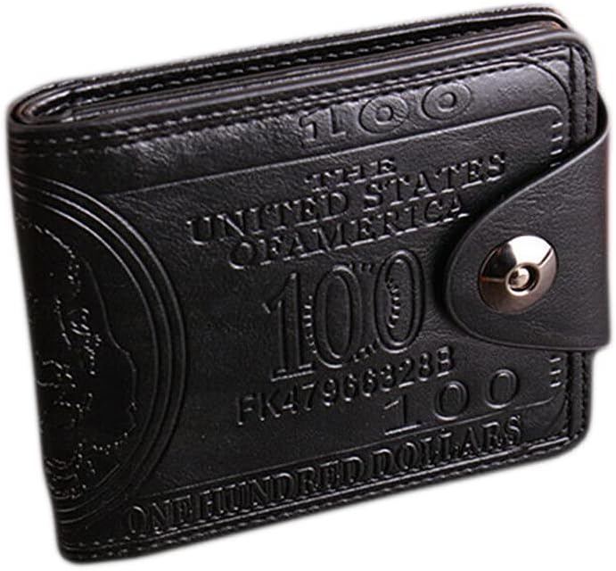 GenericMens Bi-fold Card Photo Holder Wallet Handbag Purse(Black), Black, Minimalist