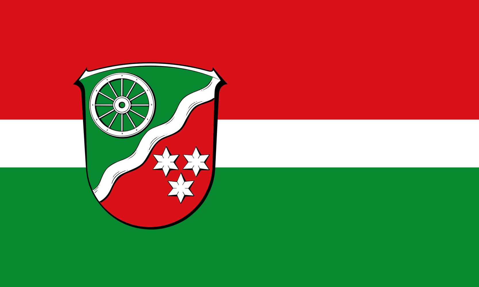 Drapeau Large Sensbachtal grand format pour mât extérieur de commune démantelée