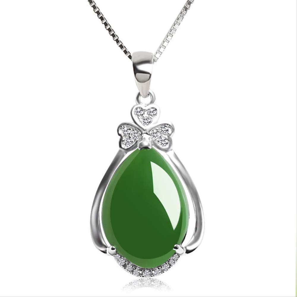 Pendentif émeraude véritable et argent S925 de prestige