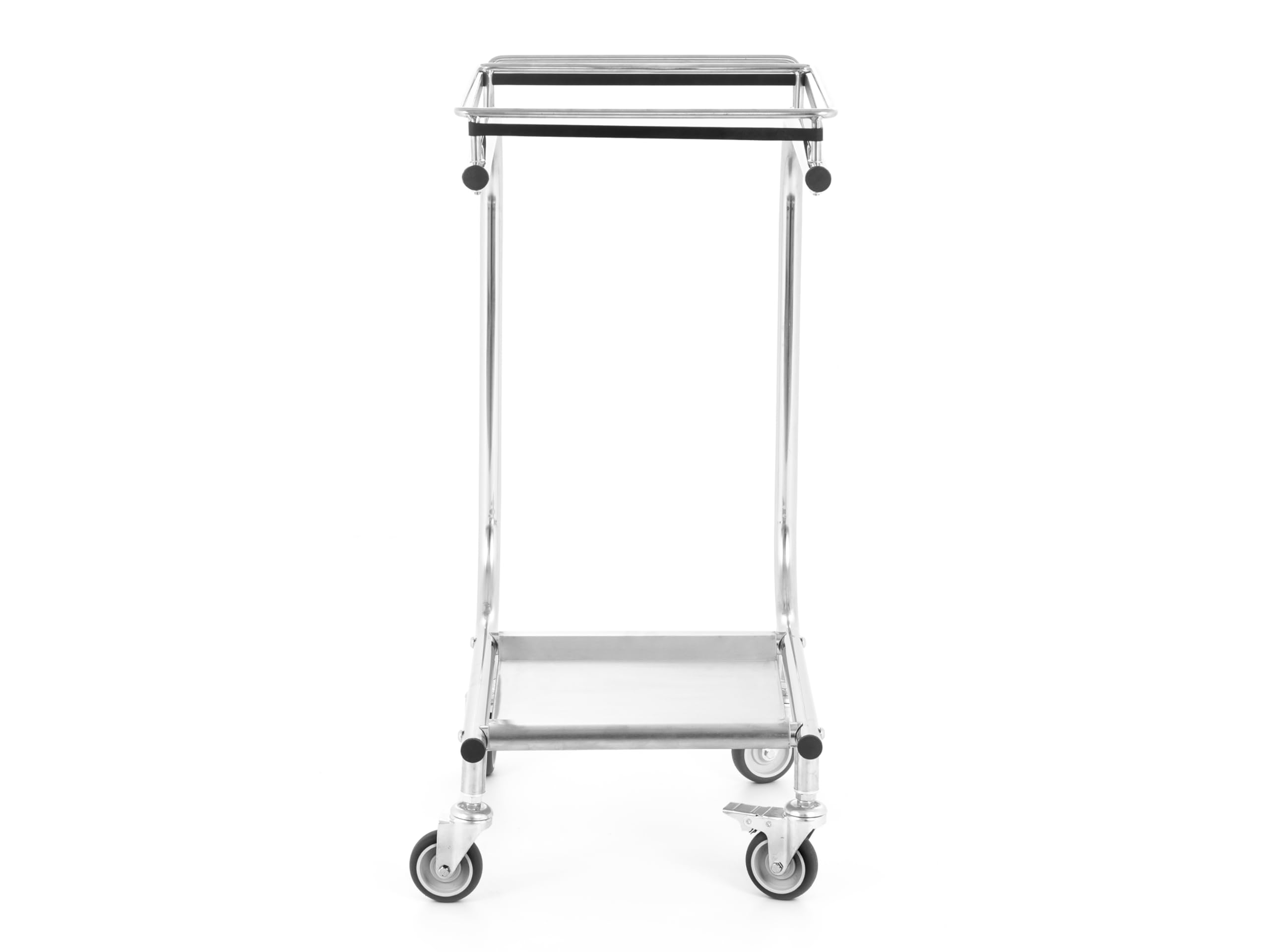 TECHNICA Stojak na worki na śmieci 120 l na kółkach – mobilny uchwyt na worki na śmieci ze stali nierdzewnej, na kółkach, 505 x 355 x 800 mm – wytrzymały stojak na duże worki na śmieci