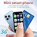 XS15 3G Mini Smartphone 3.0 Inch WiFi GPS Quad Core Android 8.1 Cell Phones Slim Body HD Camera Dual Sim Compatible with Google Play Cute Palm Smartphone 2GB RAM 16GB ROM China Mobile (Blue)