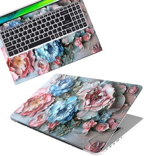 Image of Galaxsia Floral D15 Full Body Vinyl Laptop Skin /Sticker /Cover Upto 15.6 Inches Laptops Laminated-Removable-HD Quality Compatible for Hp-Dell-Sony-Lenovo-Asus etc.(15x10 Inches)