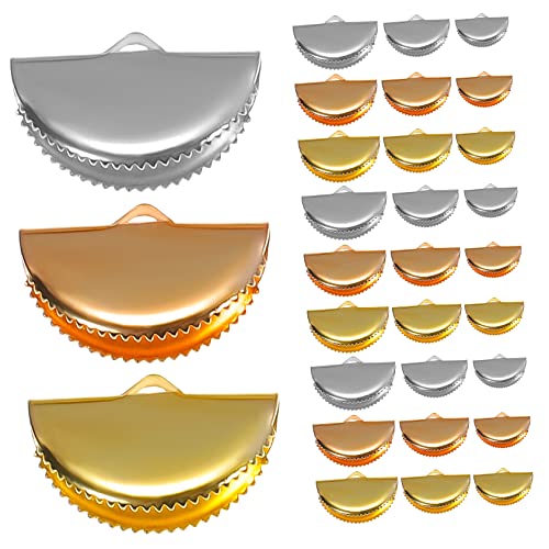 NUOBESTY 5sets Pinch Crimp Alloy Cord Ends Jewelry Making Findings Sizes Available 60pcs*5
