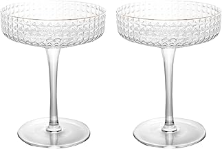 WOLFF - Conjunto 2 Taças Coupe de Vidro com Borda Dourada Spike 200ml