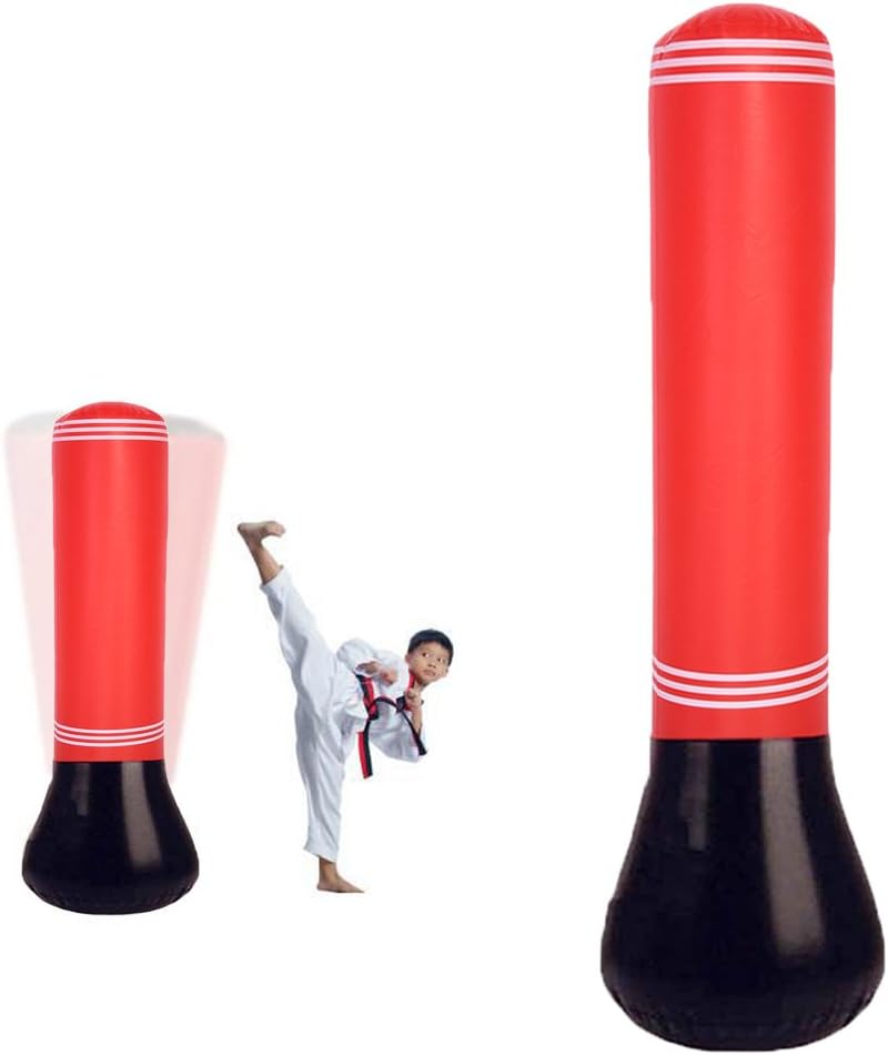 Estink Fitness Punching Bag, 59.06" Tall Inflatable Punching Tower Bag Freestanding Children Fitness Play Adults De-Stress Boxing Target Bag withFoot Pump : Sports & Outdoors