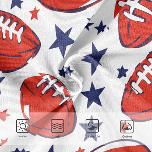 Wusikd American Football Girls' Underwear Cotton Red White Girls Briefs Soft Toddler Underwear 2T3